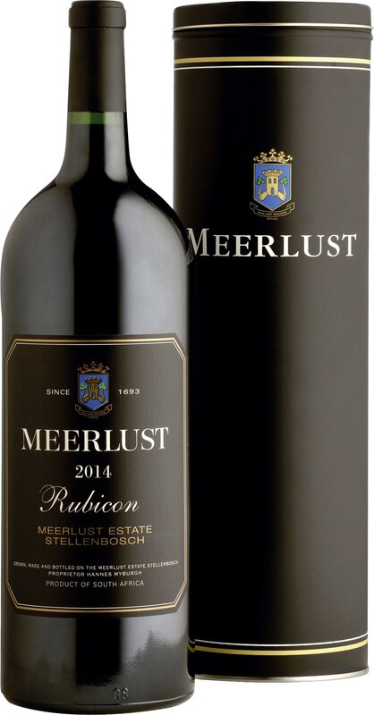 Meerlust Wine Estate Rubicon Magnum in Geschenkpackung 2016 1.5 l Stellenbosch Rotwein