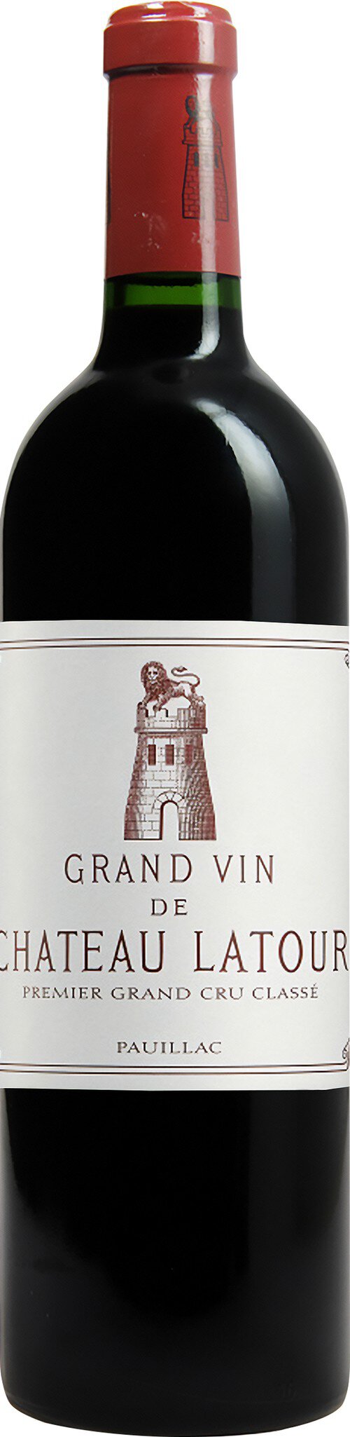 Eine Flasche Rotwein mit einem roten Korken. Das Etikett zeigt ein einfaches Design mit einem stilisierten Bild und dem Namen des Weins. Der Hintergrund ist neutral.