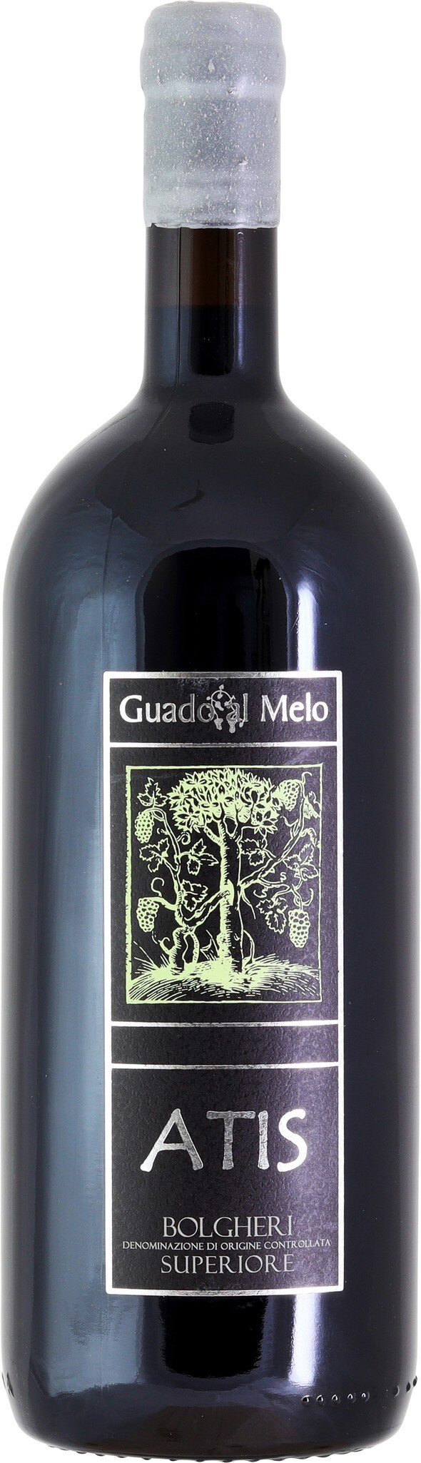 Eine Flasche Rotwein mit elegantem Etikett, das den Namen -A12- trägt. Der Hals der Flasche ist mit einer silbernen Kappe verschlossen. Der Hintergrund ist neutral.