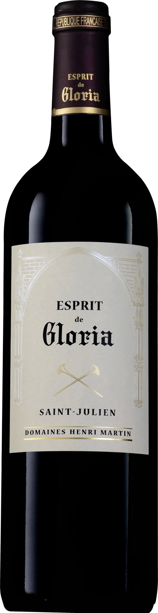 Eine Flasche Rotwein mit einem schlichten, eleganten Etikett. Der Wein hat eine dunkle Farbe und steht auf einem neutralen Hintergrund, ohne weitere dekorative Elemente oder Kontext.