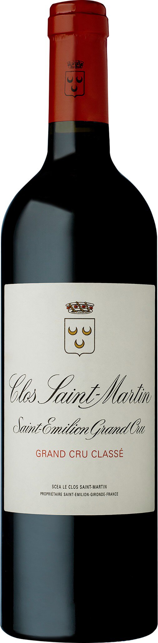 Ein roter Wein in einer eleganten Flasche mit einem roten Korken. Das Etikett zeigt den Namen und die Herkunft des Weins sowie die Jahrgangsinformationen, umgeben von einem schlichten Design.